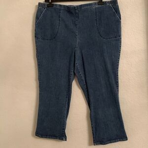 White Stag Cotton Blend Elastic Waist Stretch Casual Denim Size  3X/22W/24W